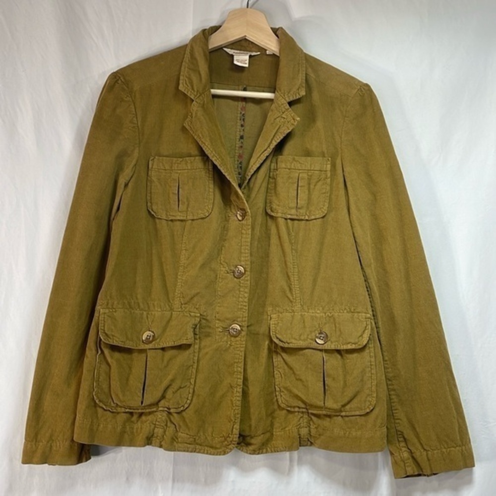 🐸 Sundance tan corduroy three button blazer casual